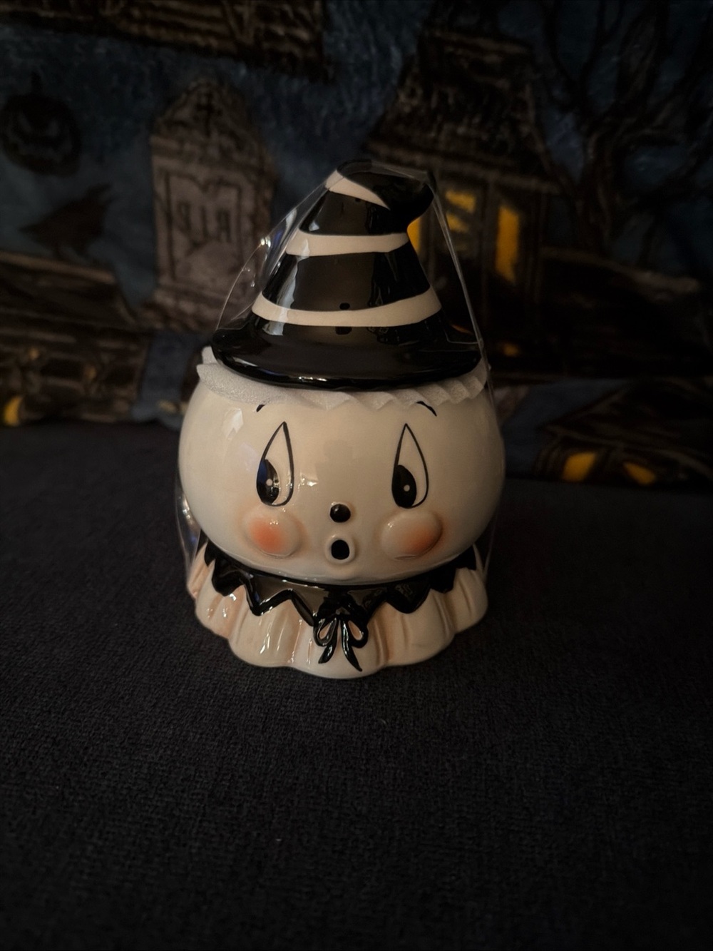 Johanna Parker Halloween Gus Ghost small cover jar ceramic new 2026